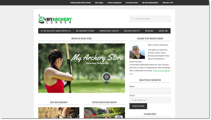 My Archery Corner Homepage